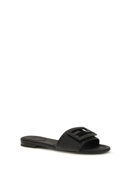 26FW 펜디 바게트 시에나 레더 슬라이드 8R8136AQY2 F0QA1 BLACK - FENDI