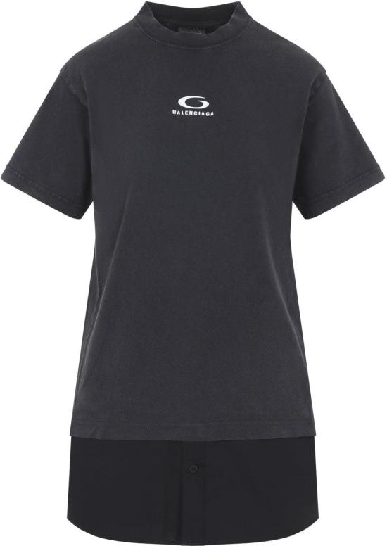 26SS 발렌시아가 숏 원피스 858621TTVU29374FADEDBLACK DIVERS