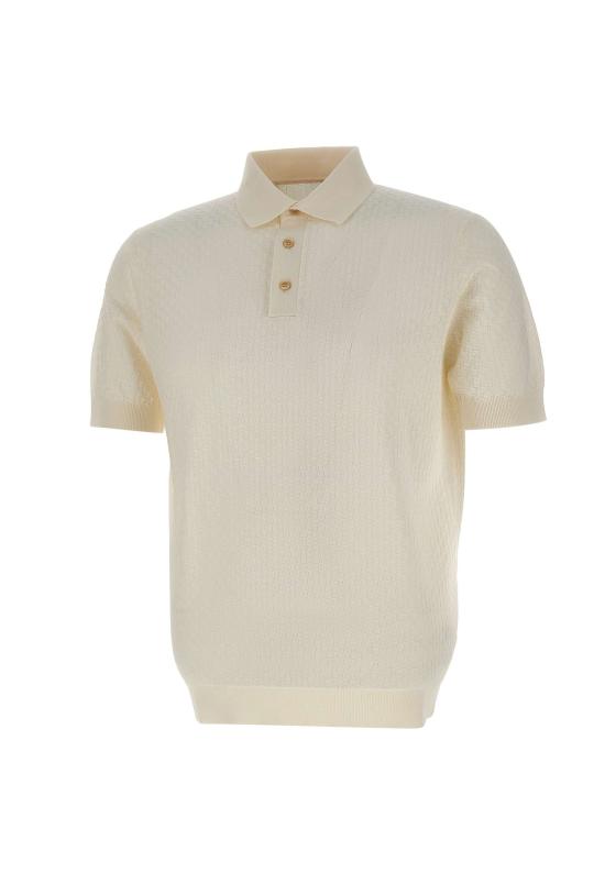26SS 필리포 드 로렌티스 폴로 티셔츠 PL1MC CR14Q020 WHITE