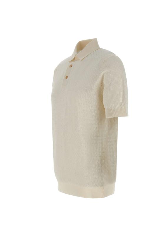 26SS 필리포 드 로렌티스 폴로 티셔츠 PL1MC CR14Q020 WHITE - FILIPPO DE LAURENTIIS