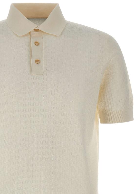26SS 필리포 드 로렌티스 폴로 티셔츠 PL1MC CR14Q020 WHITE - FILIPPO DE LAURENTIIS