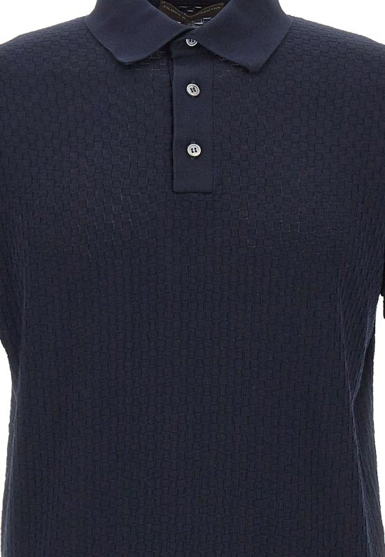 26SS 필리포 드 로렌티스 폴로 티셔츠 PL1MC CR14Q890 BLUE - FILIPPO DE LAURENTIIS