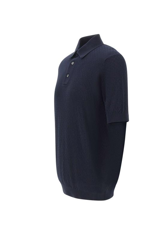 26SS 필리포 드 로렌티스 폴로 티셔츠 PL1MC CR14Q890 BLUE - FILIPPO DE LAURENTIIS