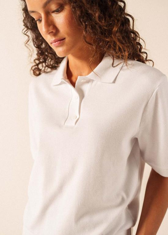  Saint James USA 폴로 티셔츠 세인트 제임스 USA 카롤라 니트 폴로 셔츠 화이트