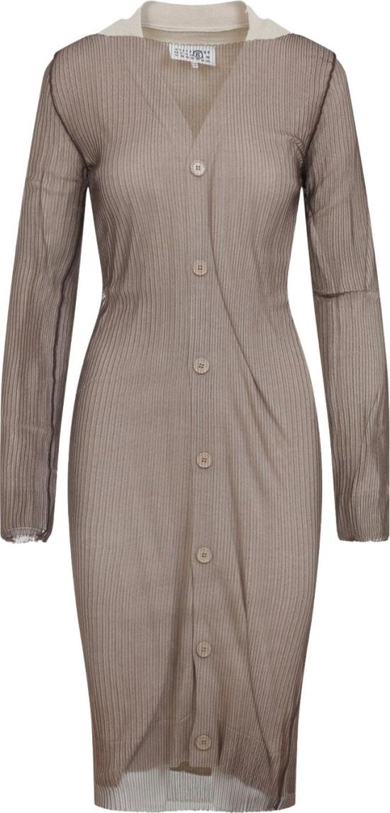 25FW 마르지엘라 미디 원피스 S62HP0033M13191961BEIGEBROWN DIVERS - MAISON MARGIELA