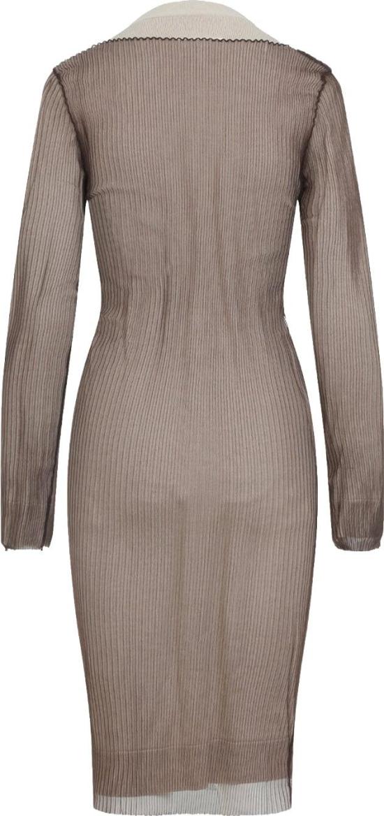 25FW 마르지엘라 미디 원피스 S62HP0033M13191961BEIGEBROWN DIVERS - MAISON MARGIELA