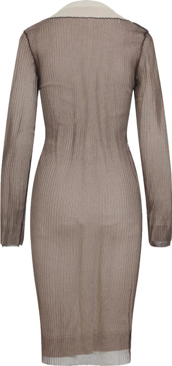 25FW 마르지엘라 미디 원피스 S62HP0033M13191961BEIGEBROWN DIVERS - MAISON MARGIELA
