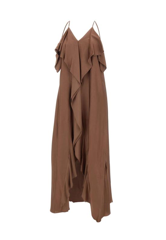 25SS 카오스 롱 원피스 QPJAR002 6006 Brown