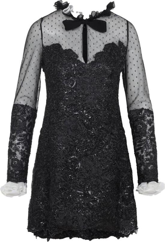 26FW 지암바티스타 발리 숏 원피스 25FWSVTE500784BIS9999BLACK DIVERS - GIAMBATTISTA VALLI