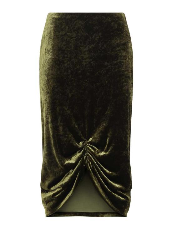 26SS 발렌티노 가라바니 미디 스커트 8B0RAEZ5A64825 Dark Green