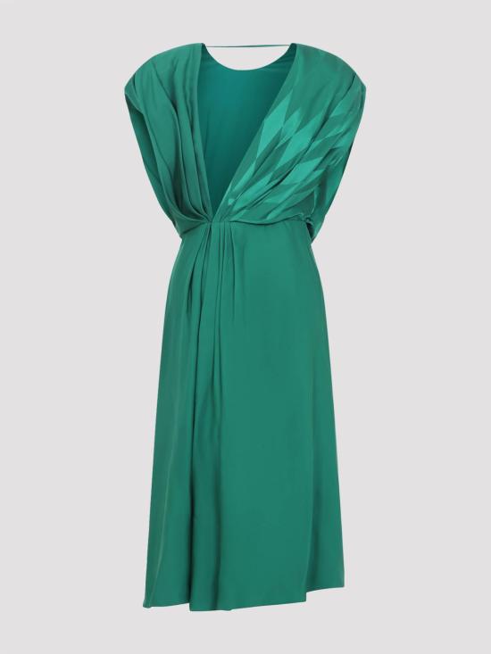 26SS 베르사체 미디 원피스 10251301A182341GC50 Green - VERSACE