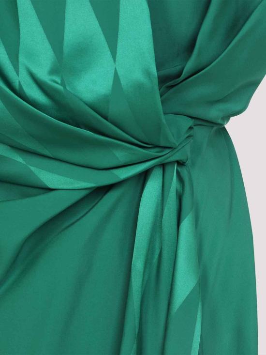 26SS 베르사체 미디 원피스 10251301A182341GC50 Green - VERSACE