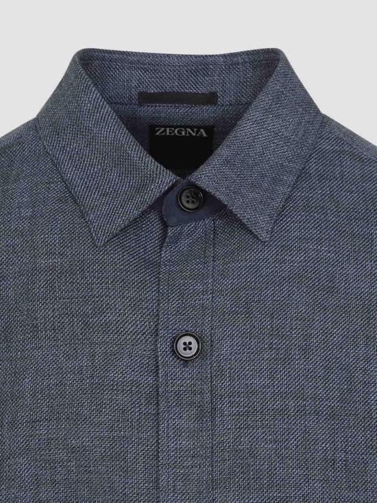 26SS 에르메네질도제냐 긴팔 셔츠 UHV75A3SOT52B07 Blue - ERMENEGILDO ZEGNA