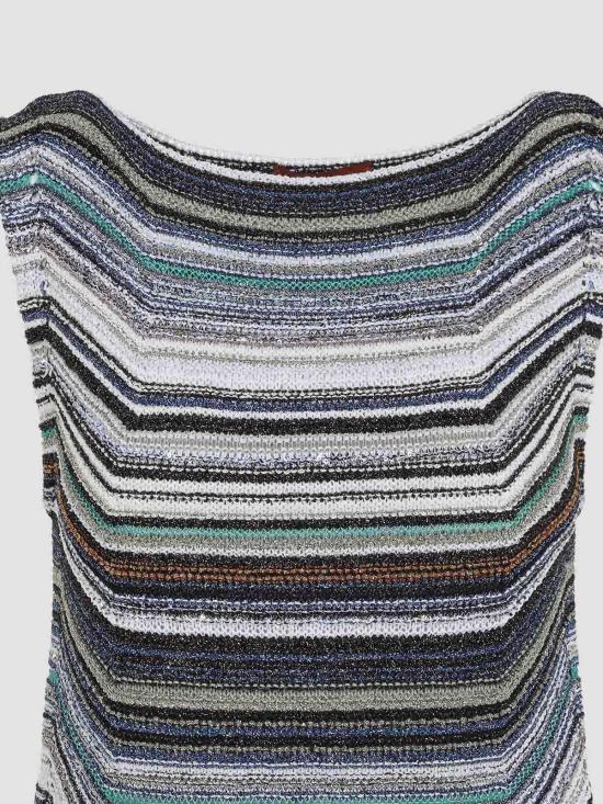 26SS 미소니 미디 원피스 DS26SG39BK01IPSMSO4 Blue - MISSONI