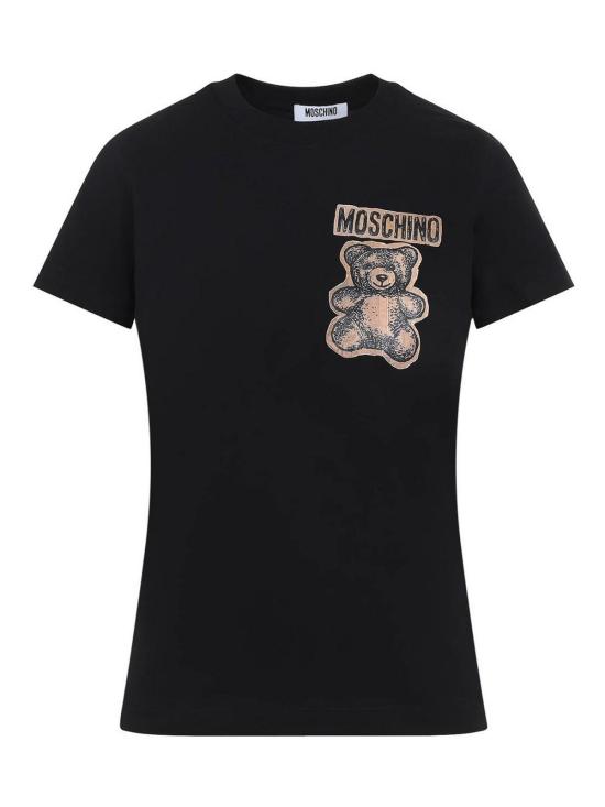 26SS 모스키노 반팔 티셔츠 261DA071404411555 Black