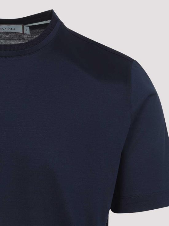 26SS 카날리 반팔 티셔츠 T0922MJ00002300 Dark Blue - CANALI