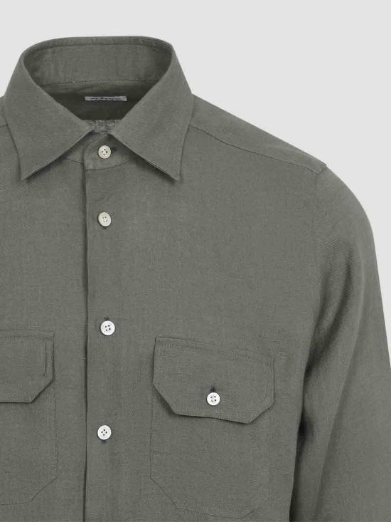 26SS 키톤 긴팔 셔츠 UCWMH0969009000 Green - KITON