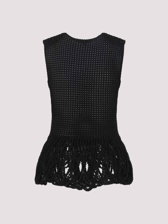 26SS 알라이아 민소매 티셔츠 AA9H1454K181C995 Black - ALAIA