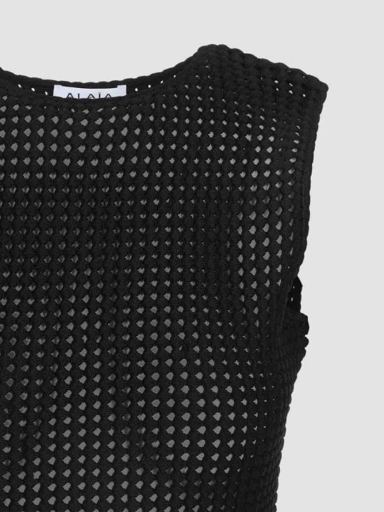 26SS 알라이아 민소매 티셔츠 AA9H1454K181C995 Black - ALAIA