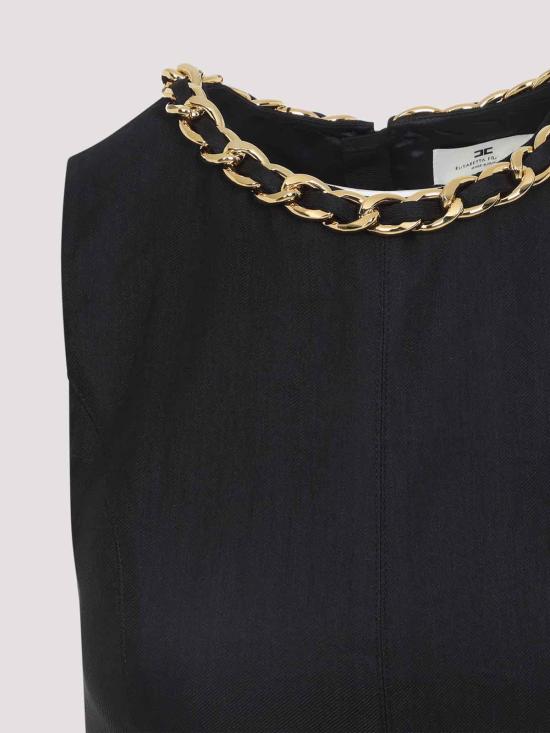 26SS 엘리자베타프랜치 민소매 티셔츠 TO06062E2110 Black - ELISABETTA FRANCHI