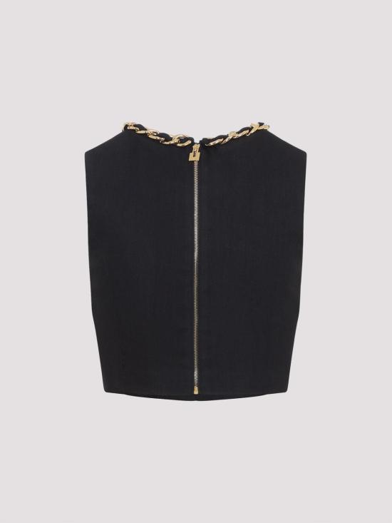 26SS 엘리자베타프랜치 민소매 티셔츠 TO06062E2110 Black - ELISABETTA FRANCHI