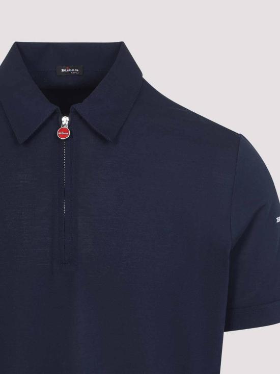 26SS 키톤 폴로 티셔츠 UMK087703000 Dark Blue - KITON