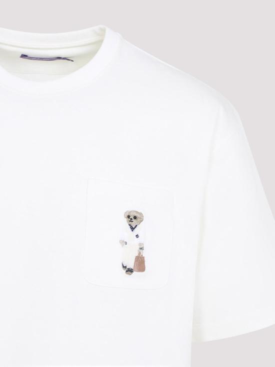26SS 랄프 로렌 반팔 티셔츠 790P15478001WHITE Purple - RALPH LAUREN