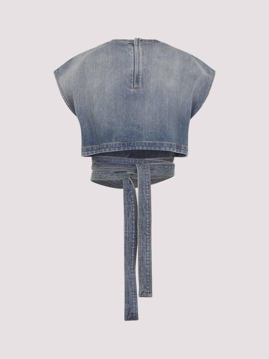 26SS 알라이아 민소매 티셔츠 AA9H1482D026CA56 Blue - ALAIA