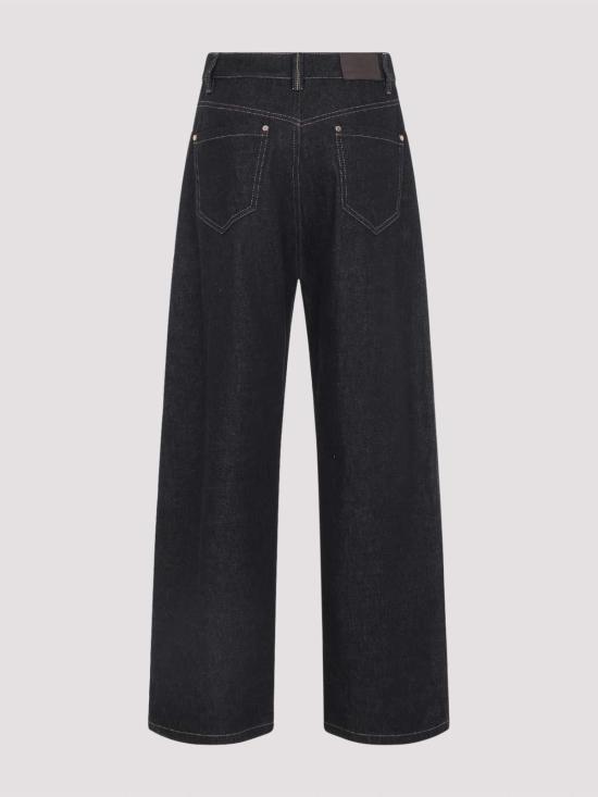 25FW 브루넬로 쿠치넬리 스트레이트 팬츠 MP134P4021C002 Black - BRUNELLO CUCINELLI