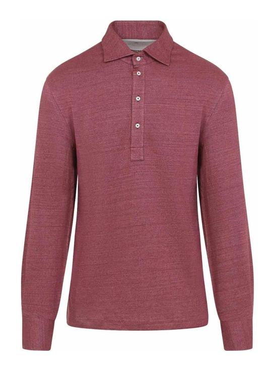 26SS 브루넬로 쿠치넬리 폴로 티셔츠 MR8273914C695 Red