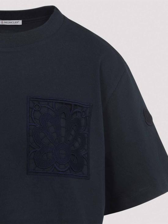 26SS 몽클레어 반팔 티셔츠 L10938C0004489B8U742 Dark Blue - MONCLER