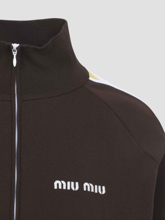 26SS 미우미우 긴팔 티셔츠 MMR463SOOO148OF0WDS Dark Brown - MIU MIU