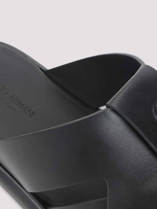 26SS 조르지오 아르마니 뮬/슬리퍼 GM003255AF24893UC001 Black - GIORGIO ARMANI