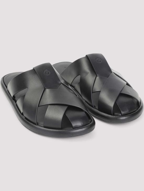 26SS 조르지오 아르마니 뮬/슬리퍼 GM003255AF24893UC001 Black - GIORGIO ARMANI