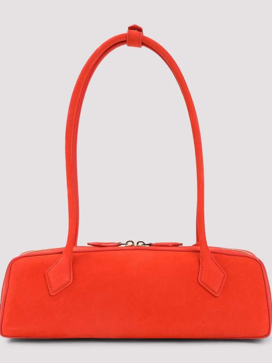26SS 알라이아 르 테켈 미디움 레더 숄더백 AA1S06033CA214A50 Orange - ALAIA