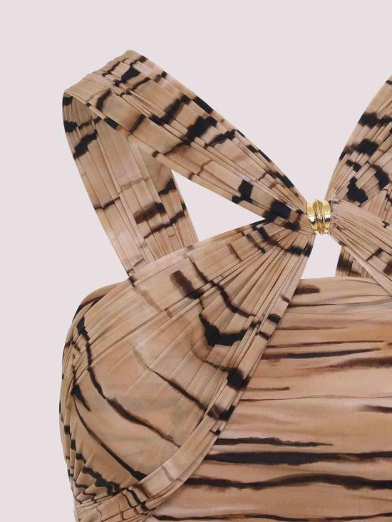 26SS 엘리자베타프랜치 민소매 티셔츠 BO03362E2470 Camel - ELISABETTA FRANCHI