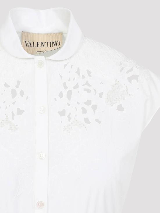 26SS 발렌티노 가라바니 미디 원피스 8B3VAJR59VN0BO White - VALENTINO GARAVANI