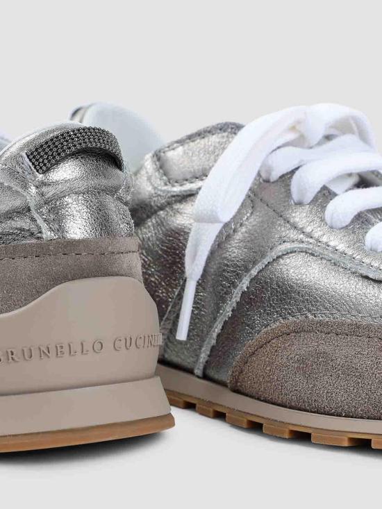 25FW 브루넬로 쿠치넬리 스니커즈 MZFAG3325PC8755 Grey - BRUNELLO CUCINELLI