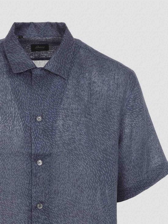 26SS 브리오니 반팔 셔츠 SCFR0LPD1144145 Dark Blue - BRIONI