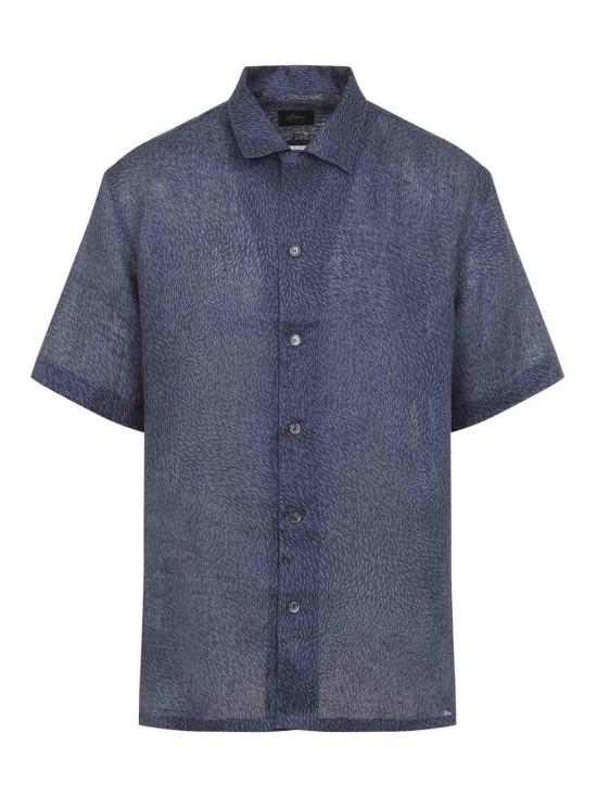 26SS 브리오니 반팔 셔츠 SCFR0LPD1144145 Dark Blue