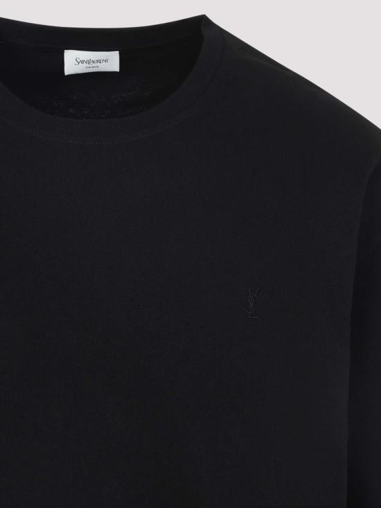 26SS 생로랑 반팔 티셔츠 862769Y38AK1000 Black - SAINT LAURENT