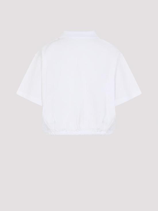 26SS 몽클레어 크롭 코튼 피케 폴로 셔츠 L10938A0000589A1600A White - MONCLER