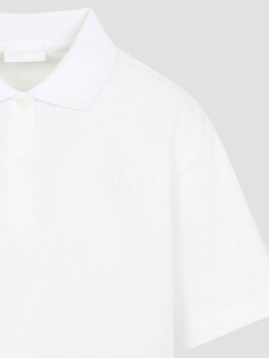 26SS 몽클레어 크롭 코튼 피케 폴로 셔츠 L10938A0000589A1600A White - MONCLER