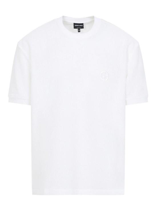 26SS 조르지오 아르마니 반팔 티셔츠 GM003035TE10045U0008 Cream