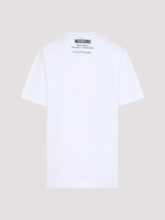 26SS 모스키노 반팔 티셔츠 261DA070804411001 White - MOSCHINO