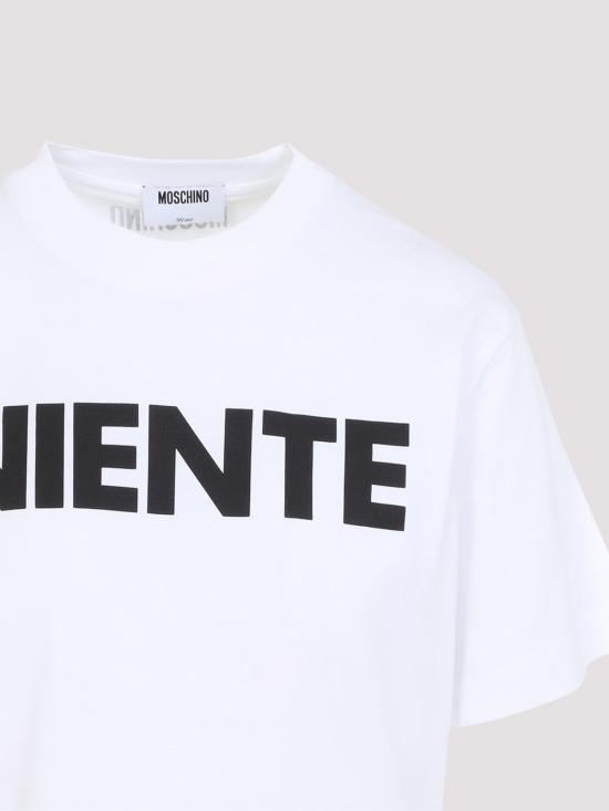 26SS 모스키노 반팔 티셔츠 261DA070804411001 White - MOSCHINO