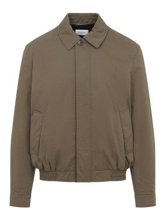 26SS 생로랑 코튼 저지 카산드라 쇼트 자켓 863380YZ9CV2412 Taupe