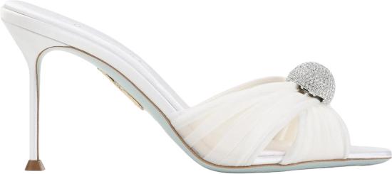 26SS 아쿠아주라 힐/펌프스 MSYMIDBRCHAFFFWHITE DIVERS - AQUAZZURA
