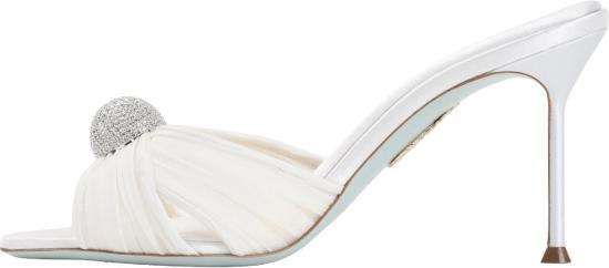 26SS 아쿠아주라 힐/펌프스 MSYMIDBRCHAFFFWHITE DIVERS - AQUAZZURA