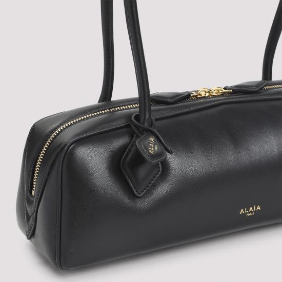 26SS 알라이아 르 테켈 미디움 레더 숄더백 AA1S06033I152 999 BLACK DOM - ALAIA